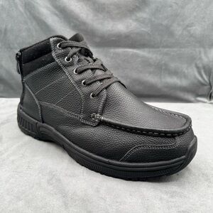 Orthofeet Ranger Men’s Black Leather Boots Casual Comfort Lace-Up Size 11 X-Wide